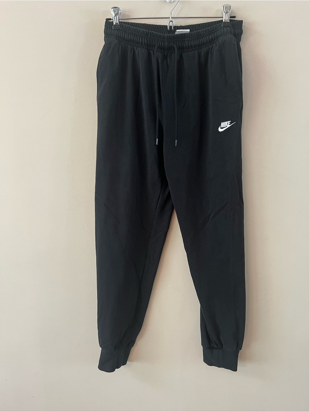 Nike Black Joggers with White Swoosh Logo Mens size small